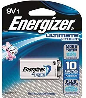 8 x 9 Volt Energizer Ultimate Lithium Batteries (L522)