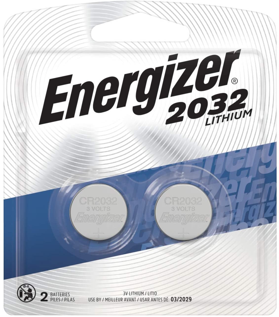 Energizer Watch/Electronic Battery (2032), 3 Volt, 2 ct