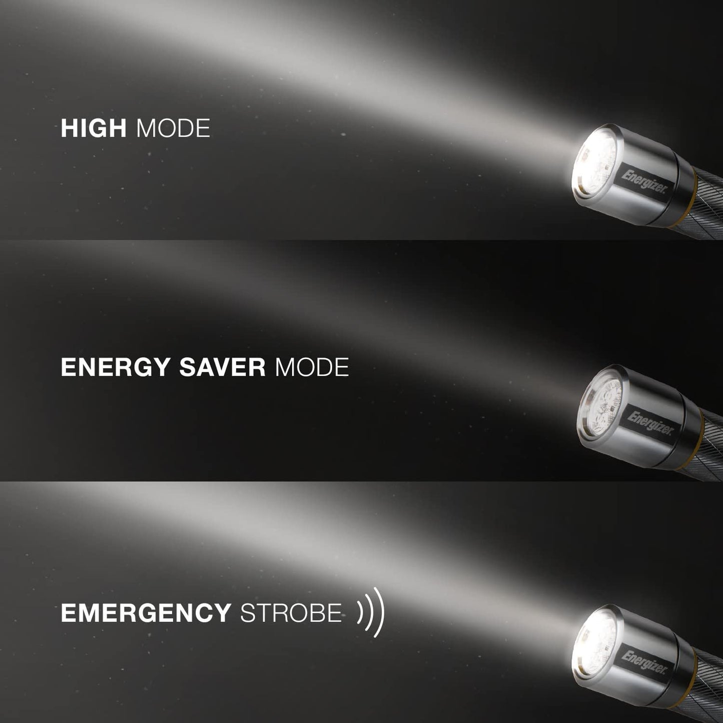 Energizer Vision HD Compact LED Flashlight, 270 Lumens, IPX4 Water Resistant, Aircraft-Grade Aluminum, Great Flashlights for Camping, Batteries Included