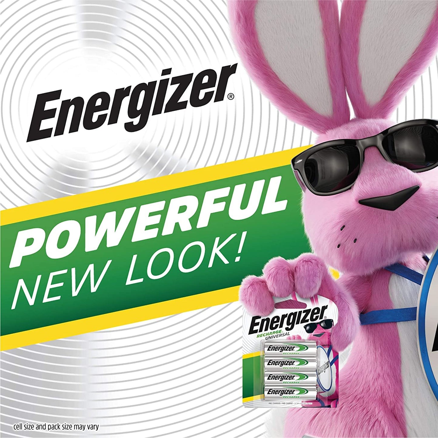Energizer Rechargeable AA Batteries, Recharge Universal AA Battery Pre-Charged, 4 Count
