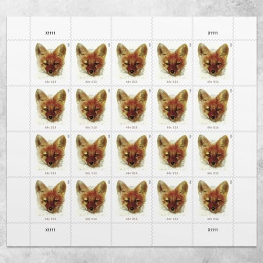 US Stamps 2023 SC#5742, Red Fox Additional Postage Stamps (20 Single Stamps) MNH VF