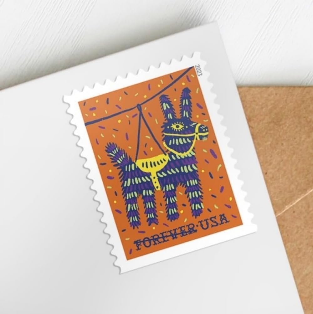 USPS Pinatas (8 pack) Forever Postage Stamps Celebrate Hispanic Heritage Latino Festive Celebration Party 2023 Scott #5812-5815